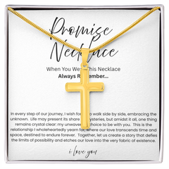 Artisan Cross Necklace with Snake Chain - For Boyfriend