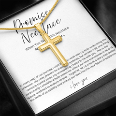 Artisan Cross Necklace with Snake Chain - For Boyfriend