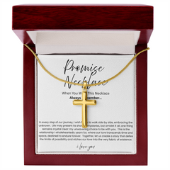 Artisan Cross Necklace with Snake Chain - For Boyfriend
