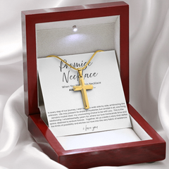 Artisan Cross Necklace with Snake Chain - For Boyfriend